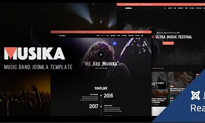 Templaza Musika - Music Festival & Band Joomla 4 Template