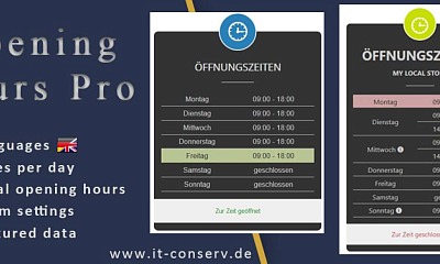 ITCS OpenHours Pro - Joomla Extension