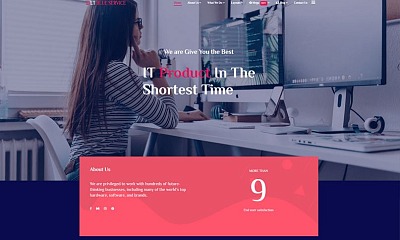 Lttheme Blue Service - Business Service Premium Joomla Template