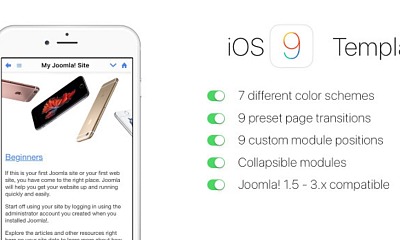 Cupertino Mobile Joomla! Template