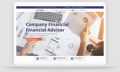 Lttheme Fiscal Onepage - Single Page Joomla Finance Template