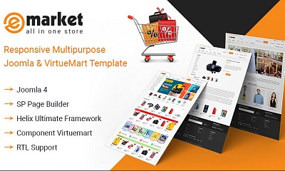Smartaddons Emarket - Responsive Multipurpose Joomla & Virtuemart Template
