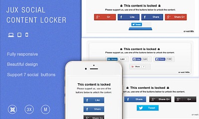 JUX Social Locker - Joomla Extension