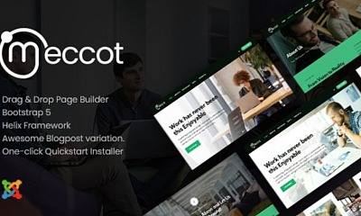 Meccot - Dynamic Coworking Space Joomla Templates
