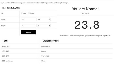 OL BMI Calculator - Joomla Extension