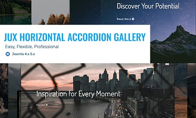 Jux Horizontal Accordion Gallery Joomla Extension