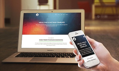 Hot Rain - Video Background Joomla Template