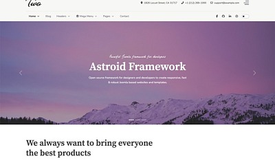 Templaza Two - Astroid Joomla Template