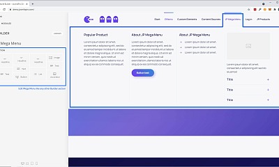 JP MegaMenu - Joomla Extension