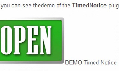 Timed Notice Plugin - Joomla Extension