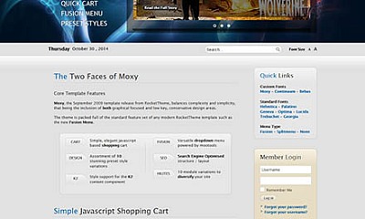 Rockettheme Moxy - Joomla Template