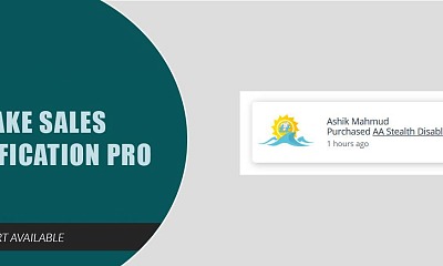 AA Fake Sales Notification Pro - Joomla Extension