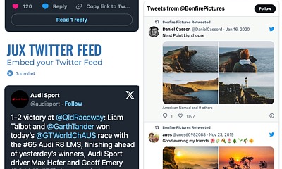Jux Twitter Feed Joomla Extension