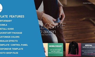 Axxen Joomla Template For Virtuemart