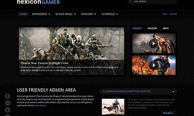 Shape5 Hexicon Gamer - Joomla Template
