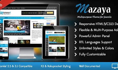 Theme Forest Mazaya - Joomla Template