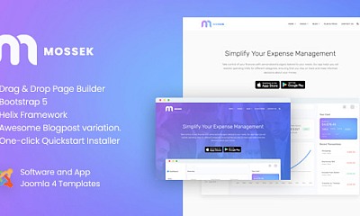 Mossek - Software And App Joomla 4 Templates