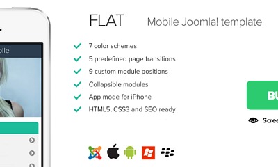 Flat - Mobile Joomla Template