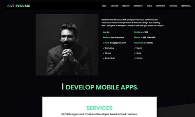 Lttheme Resume - Joomla Template