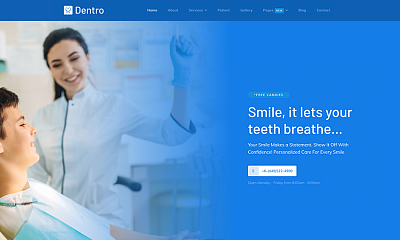 Dentro - Dental Joomla Template For Dentists And Dental Clinics