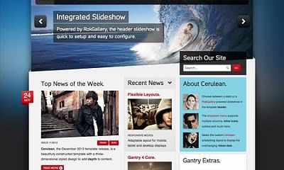 Rockettheme Cerulean - Joomla Template