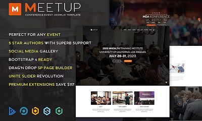 Templaza Meetup Conference Event Joomla Template