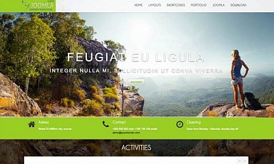 Mixwebtemplates Joomla150 - Hiking & Outdoors Joomla Template