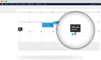 Shack Editorial Calendar Joomla Extension