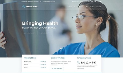 Medicalog - Efficient Medical Center Joomla Template