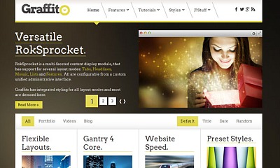 Rockettheme Graffito - Joomla Template