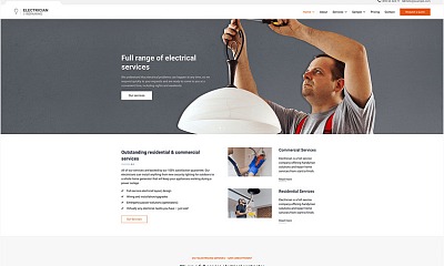 Joomlead Electrician - Electrician & Repairing Joomla Template