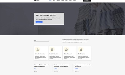 Joomlead Amara - Responsive One Page Joomla Template
