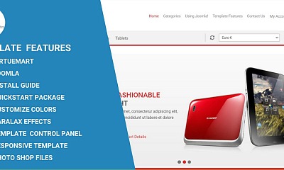 Moderna Store Virtuemart Template