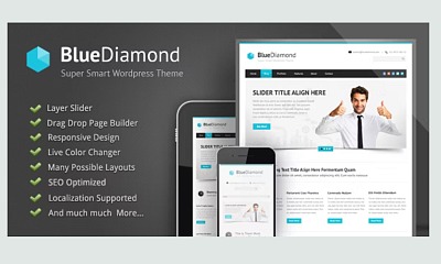 Blue Diamond - Responsive Corporate WordPress Theme