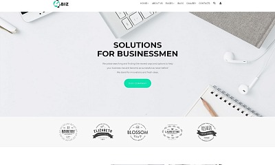 4biz - Business Sticky Menu Bright Joomla Template