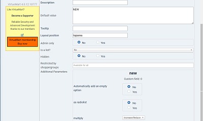 Custom Fields Virtuemart 3 And 4 - Joomla Extension