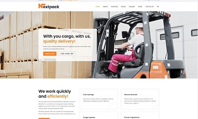Nextpack - Delivery Services Clean Joomla Template