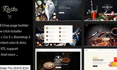 Theme Forest Restaurant - Joomla Templates