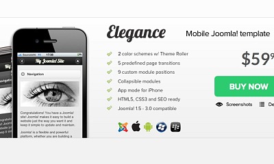 Elegance Mobile Joomla! Template