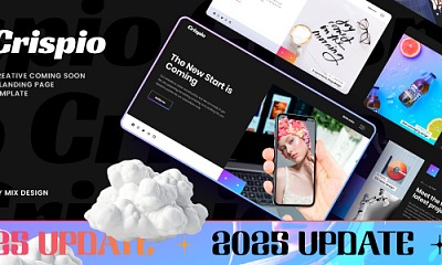 Crispio Coming Soon and Landing Page Template - Joomla Extension