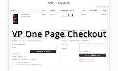 VP One Page Checkout - Joomla Extension